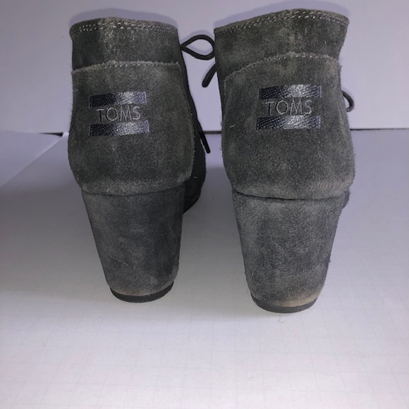 Ladies grey wedge toms - Picture 4 of 7